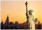 Wallario selbstklebendes Poster - Freiheitsstatue New York, Aufkleber in Premiumqualität, Klebefolie Größe: 70 x 100 cm (Riesenposter)