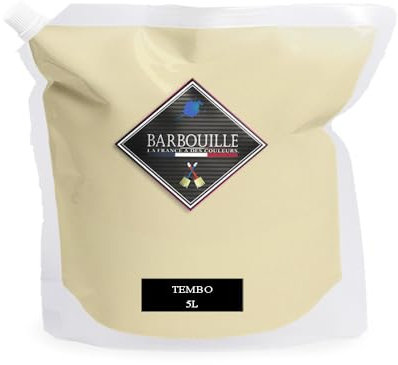 Peinture Acrylique Ivoire Tembo - Aspect Satin - Peinture Mur, Plafond, Boiserie & Balcon - Lessivable - Séchage En 30 min - COV A+ - Fabriquée En France - 5 L - BARBOUILLE