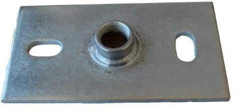 5 Stück - Grundplatten Befestigungsplatten Größe 150 x 80 x 6 mm x 1/2 Zoll