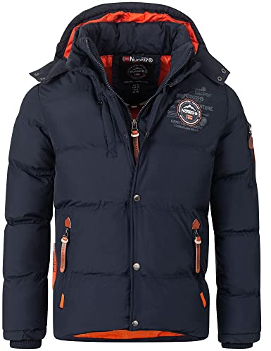 Geographical Norway Herren Winterjacke Verveine Navy -3XL - mit UD Beanie