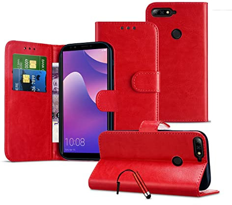 Apple iPhone 8 Cases, Leather Wallet Case [Card Slots] [Stand Case] [Magnetic Closure] Phone Case PU Leather Case Apple iPhone 8 - Red