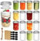 ComSaf 250ml Einmachgläser mit Deckel 16 Stück Mason jar, Vorratsgläser für Lebensmittel für selbstgemachte Lebensmittel,Marmelade, Honig,Joghurt,Gurken und Bohnen mit Etiketten Marmeladengläser
