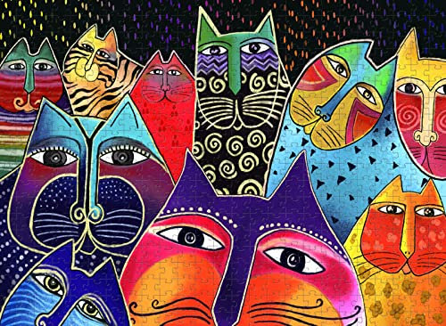 Puzzle für Erwachsene, 8000 Teile, Farbe, Katzenfreunde, entspannende Puzzle-Denkaufgaben