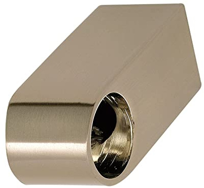 OBF 08 1704 17 Grimme Rohrhalter (Rohrhalterung) eckig, für Reling Stahlrohr Küchen Hakenleiste Zamak Edelstahl-Effekt, Silber