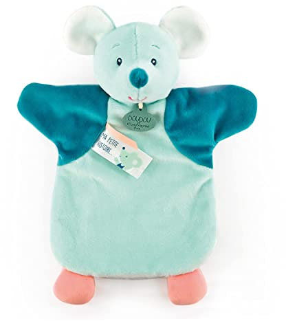 Doudou et Compagnie - Doudou marionnette - Souris - Verte- DC4005