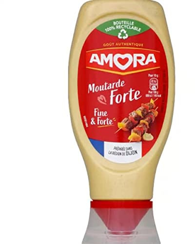 Amora Senf stark, biegsam, 460 g – Flasche mit 460 g
