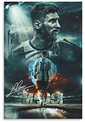 Lionel Messi Poster, 1, Wandkunst, Leinwanddruck, Poster, Zuhause, Badezimmer, Schlafzimmer, Büro, Wohnzimmer, Dekor, Leinwandposter, ungerahmt: 40 x 60 cm