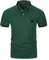 LIUPMWE Polo para Hombre de Manga Corta con Bolsillo Algodón Básico Colores Contraste T-Shirt Verano,Verde+Negro,L