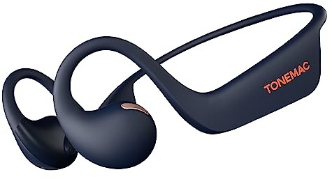 TONEMAC Q5 Open Ear Kopfhörer Bluetooth, Bluetooth 5.3 Kabellos Sport Kopfhörer,16,2 mm Treiber, 16 Stunden Spielzeit,mit Ohrbügel,Sportkopfhörer mit Mikrofon zum Laufen/Radfahren/Wandern,Blau