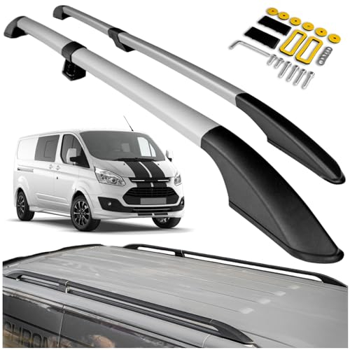 CHROMEMASTER Dachreling Dachträger Kompatibel mit Ford Transit Custom Short 2013+ | Zur Befestigung der Dachgepäckträger, Dachboxen oder Dachfahrradträger | Robuste Konstruktion aus Alu
