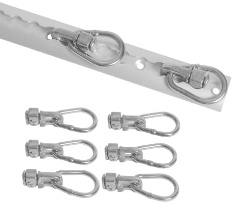 OldBones L-Track - Regolazione a doppio bullone con anello elissi di ancoraggio, ancoraggio per il trasporto di carico, camion Pertain, rimorchi, auto