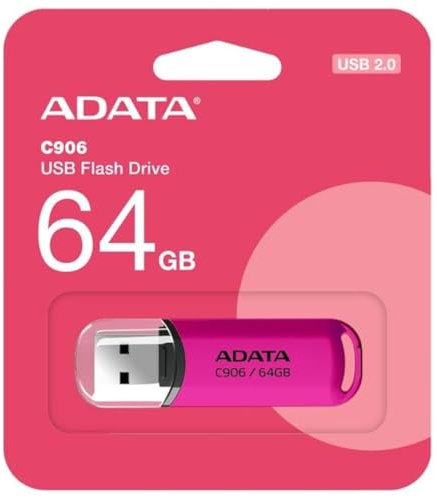 ADATA C906 Kompakter USB-Stick | 64 GB | Pink