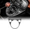 KUNGKIC Für Fiat 500 2011-2023 Abarth 595 2016-2023 Auto Mitte Konsole Dekoration Panel Schalthebel Gangschaltung innerer Rahmen Kohlefaser Aufkleber Zubehör Geschenk,Schwarz,Manuelles Getriebe