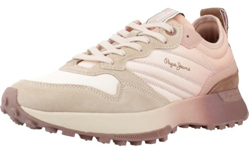 Pepe Jeans Zapatillas de Piel Lucky Flag Rosa