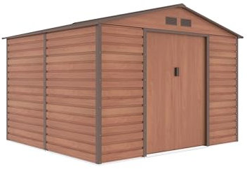 Gartenhaus G21 GAH 706, 277 x 255 cm, braun, einfache Montage, 7,1 qm, verzinkte Oberfläche, Lüftungsgitter
