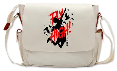 Haikyuu!! Umhängetasche Hinata Shoyo Anime Single Schultertasche Wasserdichter Freizeitrucksack Messenger Bag Jungen und Mädchen Schulrucksack (Type 12)