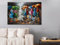Casablanca Deko Bild Wandbild Wohnzimmer groß - Metallbild 3D Optik - Motiv: Frauen im Regen mit Regenschirm - rechteckig handgefertigt - mehrfarbig bunt 120 x 80 cm