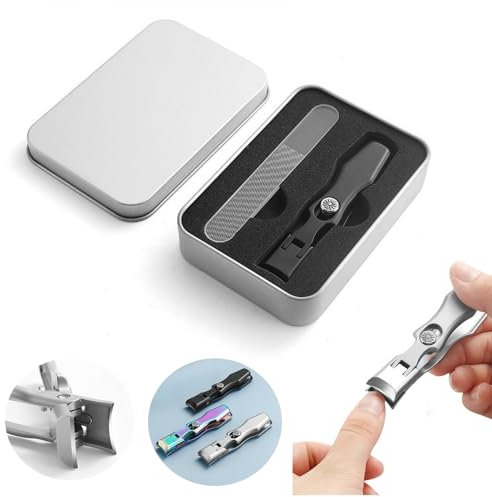 German Nail Clippers for Men, Stainless Steel Splashless Nail Clippers (Size : Black)