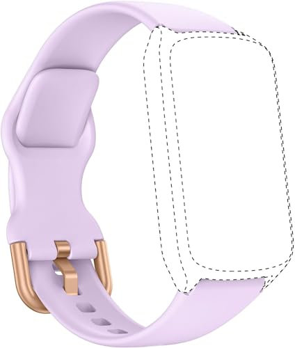 Amzhero Bracelet de montre intelligente, 16 mm, bracelet de rechange pour montre intelligente D26, bracelet de sport en silicone souple violet