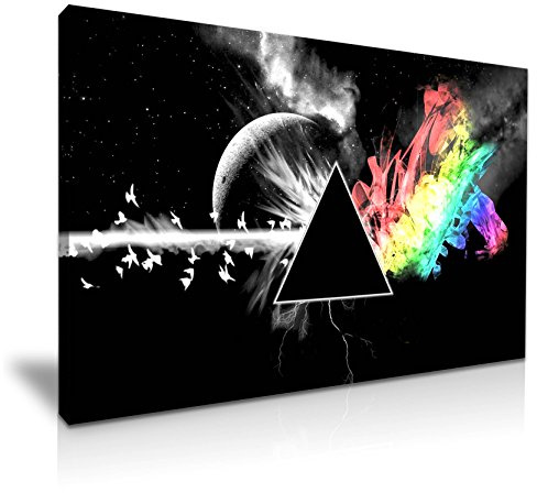 Pink Floyd The Dark Side of the Moon Canvas Wall Art Picture Print Best Gift For Pink Floyd Music Fans Modern Home Office Hotel Decoration (XL: 91cm x 61cm)