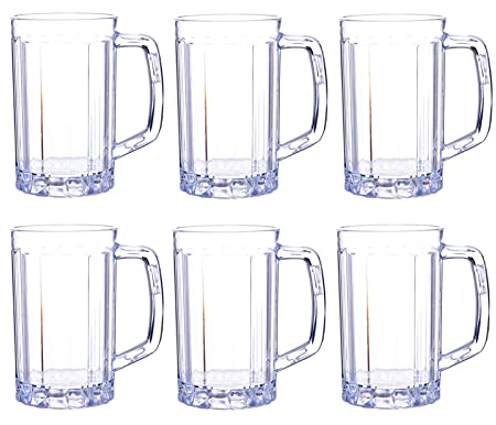 ZYYANSHOP Vasos de Cerveza Juego de vasos de cerveza Mango de cerveza Vaso de cerveza grande Refrigerador Vaso de cerveza Beber Vasos de cerveza clásicos