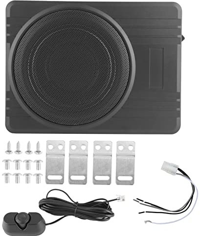 Brilluxa Slim Under Seat Powered Car Subwoofer 10 Pollici, Subwoofer Sotto il Sedile, Audio Bass Speaker Clear Sound, Amplificatore Stereo per Auto e Camion