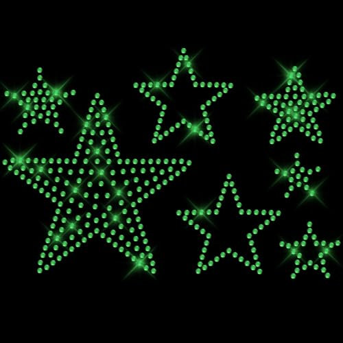 Glitzerdeals Bügelbilder Karneval Strass Sterne Set A5 hellgrün Stern Aufbügler für Textilien Sterne Bügelmotiv für Textilien Strass Bügelbild