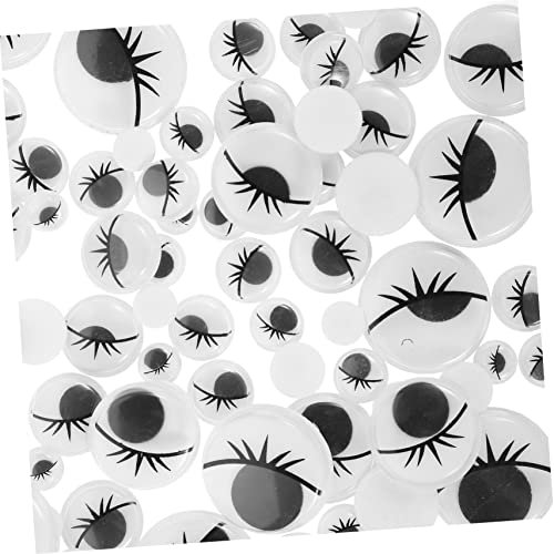 VILLFUL Animal Eye Stickers 200pcs Self-Adhesive Moving Eyeballs for Crafts Dolls and DIY Projects