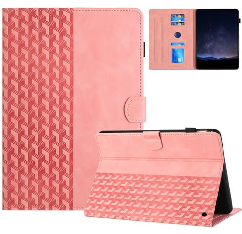Jenyoog Case for Amazon Kindle Fire HD 8 & 8 Plus (12th/10th Generation, 2024/2022/2020 Release) 8,Folio Magnectic Wallet Case with Smart Auto Wake/Sleep,Kickstand Pencil Holder (Pink)