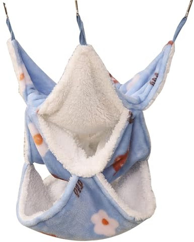 Rat Hammocks for Cage, 3 Layer Pet Hammock, Soft Hamster Bed, Warm Chinchilla Hanging House, Plush Sugar Glider Cage, Small Animal Beds for Playing Sleeping for Parrot ferret Squirrel Hamster Rat Play