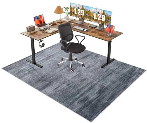 Fcenghox Bürostuhlunterlage 200 x 260 cm Bodenschutzmatte für Hartböden, Kratzfest Stuhlunterlage, Unterlage Schreibtischstuhl für Parkett und Hartböden, Gaming Bürostuhl stuhlmatten, rutschfest