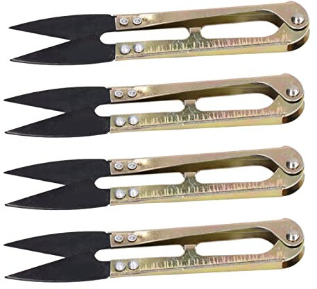 Nähschere, Fadenschere, U-förmiges Scherenwerkzeug, 8 Stück, U-förmige Schere, Tragbar, Praktisch, für Kreuzstich, Stickerei, Nähen, Trimmkopf, Kleine Schere, Garnschere für