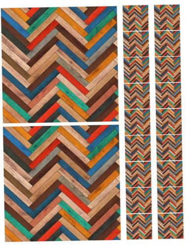 Amosfun 20pcs Peel and Stick Wood Grain Tile Sticker Diy Home Decor Kitchen Bathroom Wall Decals