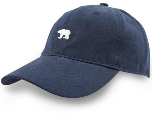 Baseballkappe für Damen und Herren, Eisbär-Stickerei, unstrukturiert, Weich, Vintage 100% Baumwolle Doppellagiges Stoff-Design verstellbar (DE/NL/SE/PL, Alphanumerisch, M, 4XL, Midnight)