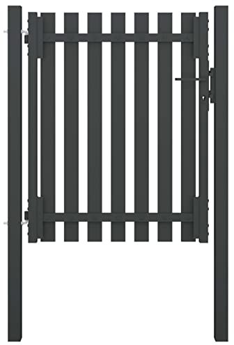 Hoch verzinktes Schmiedeeisen Metall Gartenzaun Tor Anthrazit Stahl 1x1,5m