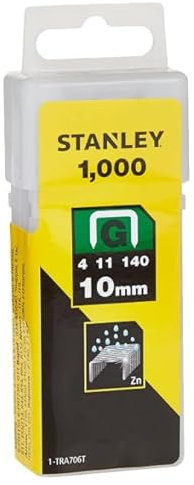 HMN® Stanley Heavy Duty Staples 10mm Type G 1000 Pack for Staple Guns Tackers Upholstery Woodworking Crafts DIY Projects Strong Holding Power