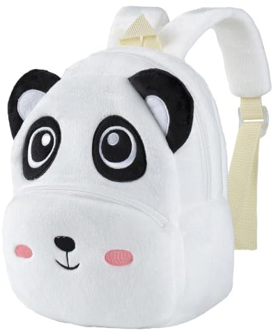 HAHASHOW 3D Tier Rucksack Kindergarten Plüsch Mini Kindergarten Rucksack für jungen mädchen – Leichter Schulranzen für Kindergarten, Reisen & Outdoor, Panda