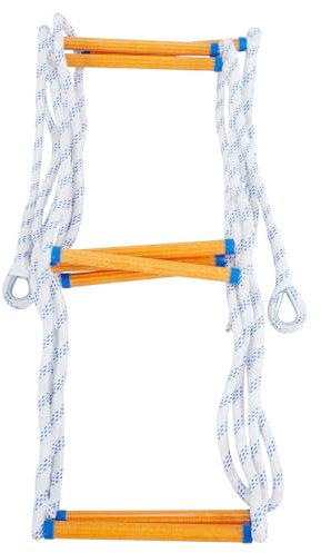 Strickleiter Feuerfeste Rettungsleiter, 5m Feuerleiter Sicherheitsleitern, Strickleiter Rettungsleiter für Outdoor Balkon Fenster, Tragfähigkeit bis 120 kg