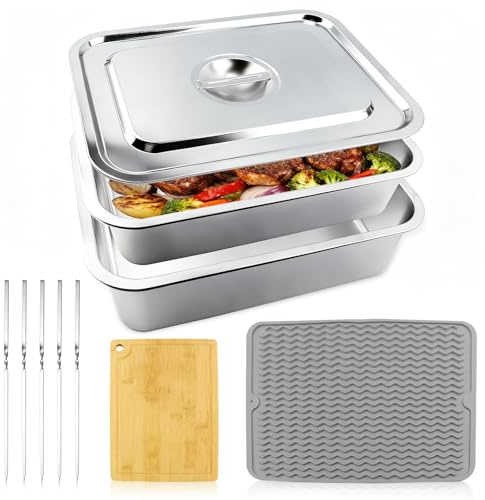 Kalolary 10 teglie Set Arrosti in Acciaio Inox