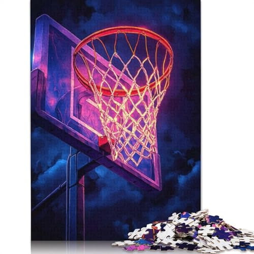 Neon-Basketball-Puzzle, 1000 Teile, für Erwachsene und Jugendliche, 38 x 26 cm (1000 Stück)