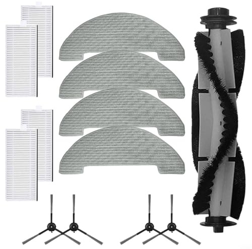 Violiica Ersatzteile Set für Staubsauger: Hauptbürste, Seitenbürsten, Filter und Moppbezug für MONSGA MR1 / für XIEBro HR1010 / für ONSON HR1010 – Nylon + Mikrofaser, 1 Satz(A)