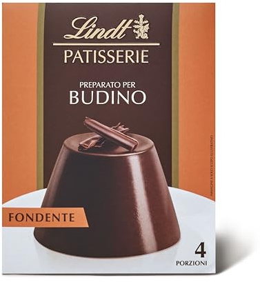 Lindt Budino Fondente Preparato per Dolci al Cioccolato Fondente, Formato 95g