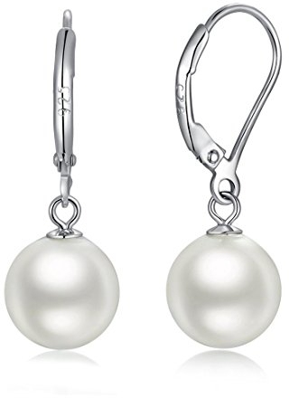 Perlen Ohrringe Damen Perlenohrringe Süßwasserperlen Hängend 925 Sterling Silber ohringe perlen echt