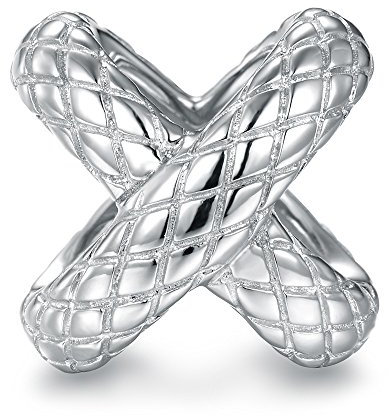 CHAMOON® Charm Croix de Serpent Argent Sterling 925, Breloques pour Bracelet Cuir Femme 11015