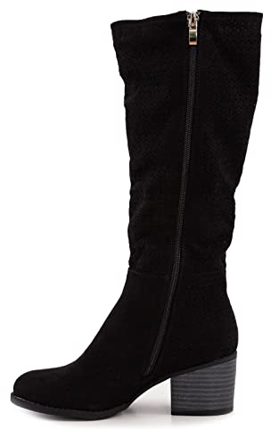 Toocool - Scarpe Donna Stivali Primaverili Estivi Traforati Tacco Comodo GL601 [37,Nero]