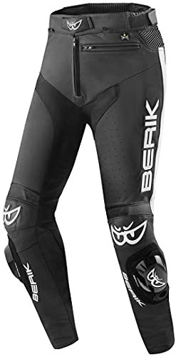 Berik Track Motorrad Lederhose, schwarz/weiß, 58