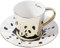 [UK] Luycho Angled Mirror Cup & Saucer Panda Dalmatian_330ml