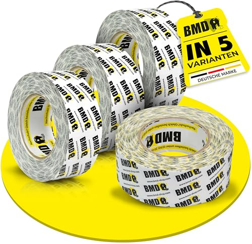 BMD Multi Klebeband | 50mm x 25m | 4 Rollen | für Innen & Außen | UV-Beständig | für Unterspannbahnen, Dampfbremsen, Dampfsperren | nach DIN EN 4108 Teil 11 | Profiqualität Made in Germany