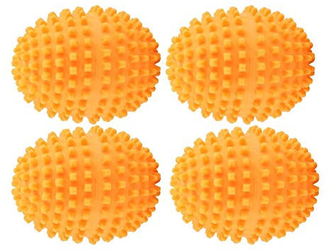 KSTE Trockner-Kugeln - 4Pcs / Set orange Reusable Trockner-Kugeln, Waschen Wäschetrockenkugel for Heim Kleidung Reinigung.