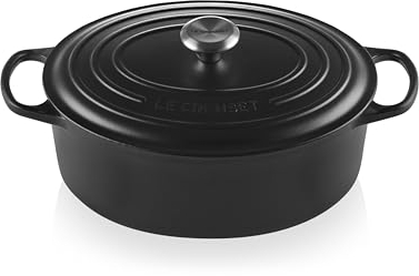 Le Creuset Horno holandés ovalado de hierro fundido esmaltado, 6.75 cuartos de galón, regaliz